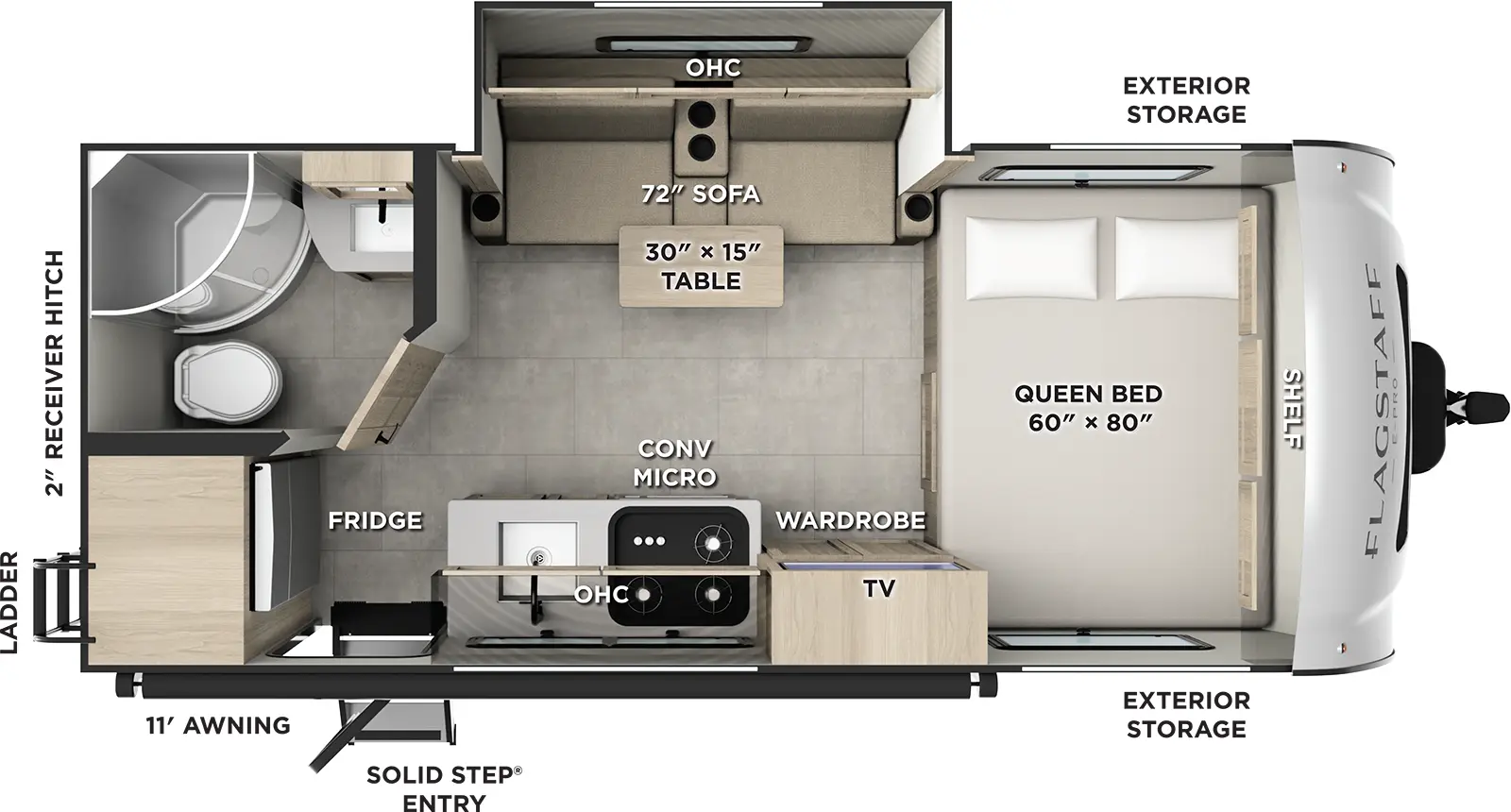 Flagstaff E Pro E19FBS Floorplan